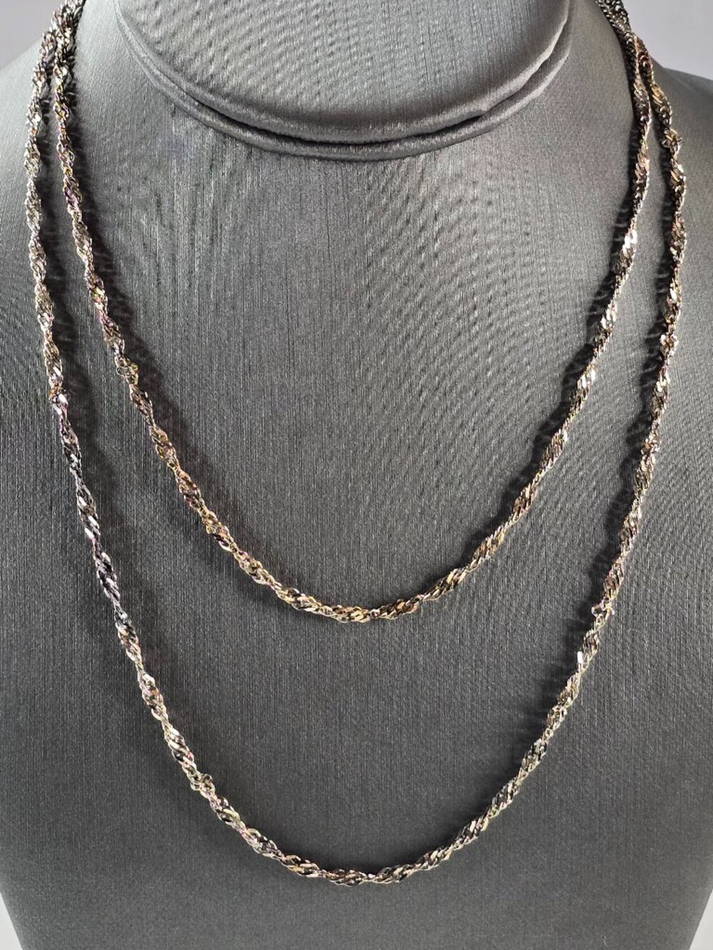 Womens Vintage Estate Sterling Silver Milor Italian Twisted Necklace 11.2g E3262
